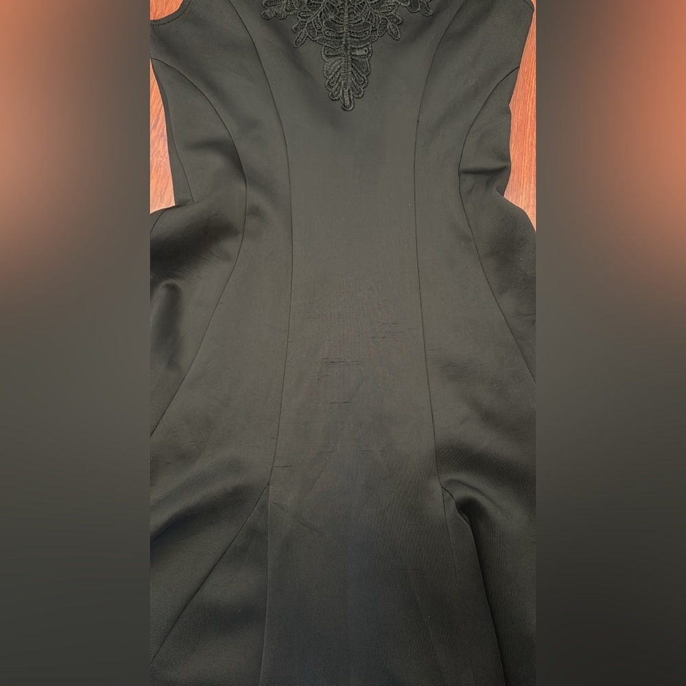 Aqua Black Lace Detail Dress Size M - Picture 7 of 10
